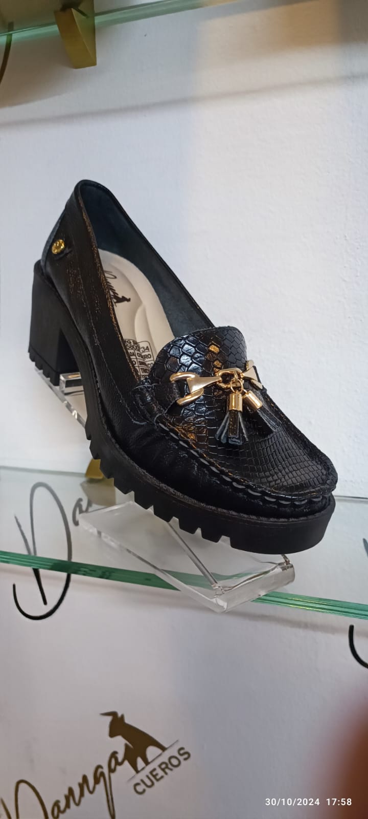 Mocasines Negros altos 0707 